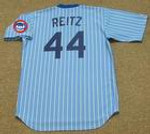 KEN REITZ Chicago Cubs 1981 Majestic Cooperstown Away Baseball Jersey