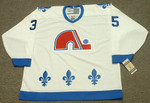 DAN BOUCHARD Quebec Nordiques 1984 CCM Vintage Throwback Home Hockey Jersey