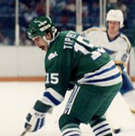 DAVE TIPPETT 1983 CCM Hartford Whalers Jersey - ACTION