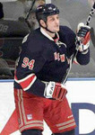 DEREK BOOGAARD New York Rangers 2010 REEBOK Throwback NHL Hockey Jersey - ACTION