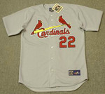 MIKE MATHENY St. Louis Cardinals 2000 Majestic Cooperstown Throwback Away Jersey