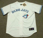 JESSE BARFIELD Toronto Blue Jays 1989 Majestic Throwback Home Baseball Jersey - FRONT