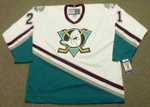 DAN BYLSMA 2003 CCM Vintage Home Anaheim Mighty Ducks White Jersey - FRONT