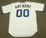 MILWAUKEE BREWERS 1970's Majestic Cooperstown Throwback Home Jersey Customized "Any Name & Number(s)"