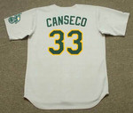 JOSE CANSECO Oakland Athletics 1989 Away Majestic Baseball Throwback Jersey - BACK