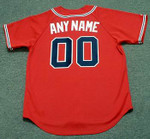 ATLANTA BRAVES 2008 Alternate Majestic Throwback Custom MLB Jerseys - BACK