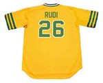 JOE RUDI Oakland Athletics 1974 Majestic Cooperstown Throwback Baseball Jersey