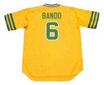 SAL BANDO Oakland Athletics 1974 Majestic Cooperstown Throwback Baseball Jersey