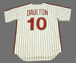 DARREN DAULTON Philadelphia Phillies 1990 Majestic Cooperstown Throwback Home Baseball Jersey - Back