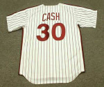 DAVE CASH Philadelphia Phillies 1976 Majestic Cooperstown Throwback Home Baseball Jersey - Back