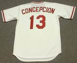 DAVE CONCEPCION Cincinnati Reds 1975 Majestic Cooperstown Home Baseball Jersey