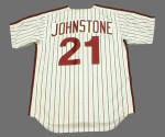 JAY JOHNSTONE Philadelphia Phillies 1976 Majestic Cooperstown Throwback Home Baseball Jersey - Back