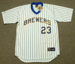 RICKIE WEEKS Milwaukee Brewers 1980's Majestic Cooperstown Throwback Home Jersey