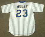 RICKIE WEEKS Milwaukee Brewers 1980's Majestic Cooperstown Throwback Home Jersey