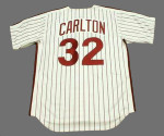 STEVE CARLTON Philadelphia Phillies 1980 Majestic Cooperstown Throwback Home Baseball Jersey - Back