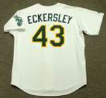 DENNIS ECKERSLEY Oakland Athletics 1989 Home Majestic Baseball Throwback Jersey - BACK