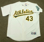 DENNIS ECKERSLEY Oakland Athletics 1989 Home Majestic Baseball Throwback Jersey - FRONT