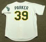 DAVE PARKER Oakland Athletics 1989 Home Majestic Baseball Throwback Jersey - BACK