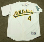 CARNEY LANSFORD Oakland Athletics 1989 Home Majestic Baseball Throwback Jersey - FRONT