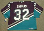 STEVE THOMAS Anaheim Mighty Ducks 2003 Away CCM NHL Vintage Throwback Jersey  - BACK