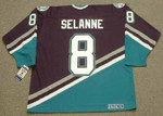 TEEMU SELANNE Anaheim Mighty Ducks 1997 Away CCM NHL Vintage Throwback Jersey - BACK