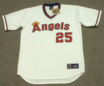 DON BAYLOR California Angels 1982 Majestic Cooperstown Throwback Baseball Jersey