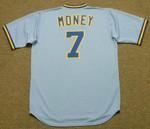 Don Money 1982 Milwaukee Brewers Cooperstown Away MLB Throwback Baseball Jerseys - BACK