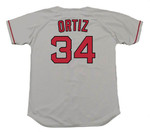 DAVID ORTIZ Boston Red Sox 2004 Majestic Throwback Away Baseball Jersey - Back
