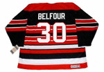 ED BELFOUR Chicago Blackhawks 1992 CCM Vintage Throwback NHL Hockey Jersey - BACK