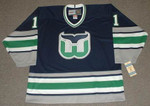 SEAN BURKE Hartford Whalers 1993 Away CCM Vintage Throwback NHL Jersey - FRONT