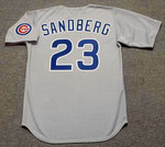 RYNE SANDBERG Chicago Cubs 1990 Away Majestic Baseball Throwback Jersey - BACK