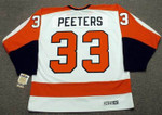 PETE PEETERS Philadelphia Flyers 1980 CCM Vintage Throwback Home NHL Jersey - Back