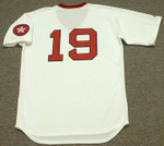 FRED LYNN Boston Red Sox 1975 Majestic Cooperstown Home Throwback Baseball Jersey