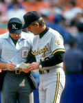 JIM LEYLAND Pittsburgh Pirates 1992 Majestic Throwback Away Baseball Jersey - ACTION