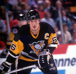 MARIO LEMIEUX Pittsburgh Penguins 1992 Away CCM NHL Vintage Throwback Jersey - ACTION