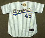 ROB DEER Milwaukee Brewers 1990 Majestic Cooperstown Home Jersey