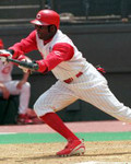 DEION SANDERS Cincinnati Reds 1997 Majestic Throwback Home Baseball Jersey