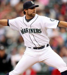 R.A. DICKEY Seattle Mariners 2008 Majestic Throwback Home Baseball Jersey