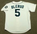 JOHN OLERUD Seattle Mariners 2001 Majestic Throwback Home Baseball Jersey - BACK