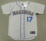 JIM PRESLEY Seattle Mariners 1987 Majestic Cooperstown Away Baseball Jersey