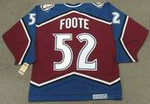 1996 Colorado Avalanche CCM Throwback ADAM FOOTE Vintage NHL jersey - BACK