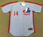 PETE ROSE Montreal Expos 1984 Away Majestic Throwback Baseball Jersey - FRONT