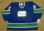 JACK McILHARGEY Vancouver Canucks 1977 CCM Vintage Throwback NHL Hockey Jersey - FRONT