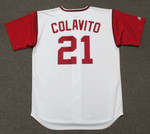 ROCKY COLAVITO Cleveland Indians 1965 Home Majestic Baseball Throwback Jersey - BACK