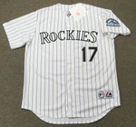 TODD HELTON Colorado Rockies 2001 Majestic Throwback Home Baseball Jersey