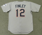 STEVE FINLEY San Diego Padres 1998 Away Majestic Baseball Throwback Jersey - BACK