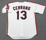 PEDRO CERRANO Cleveland Indians 1980's Majestic Baseball Throwback Jersey