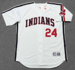 ROGER DORN Cleveland Indians 1980's Majestic Baseball Throwback Jersey