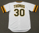 DERREL THOMAS San Diego Padres 1974 Majestic Cooperstown Home Baseball Jersey