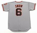 J.T. SNOW San Francisco Giants 2002 Away Majestic Baseball Throwback Jersey - BACK